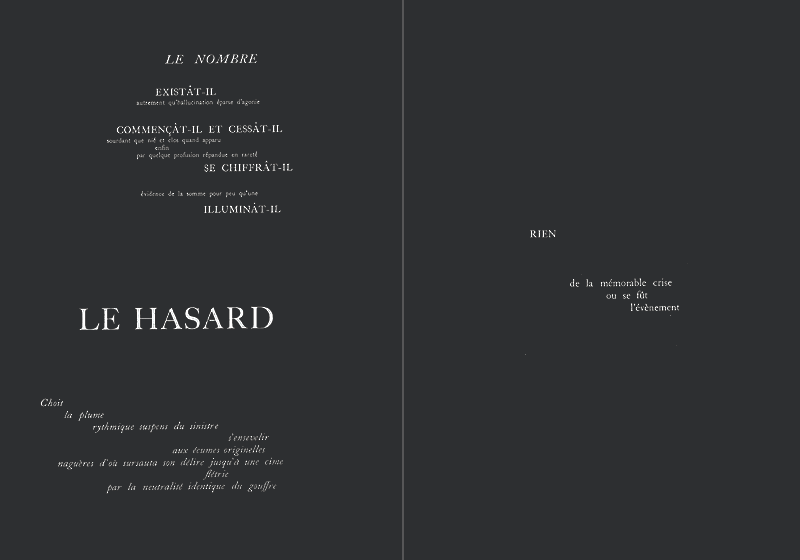 Excerpt of Mallarmé's "Coup de Dés"